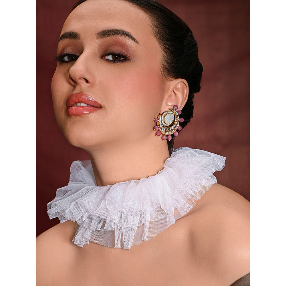 Joules By Radhika Blingy Red Stud Earrings