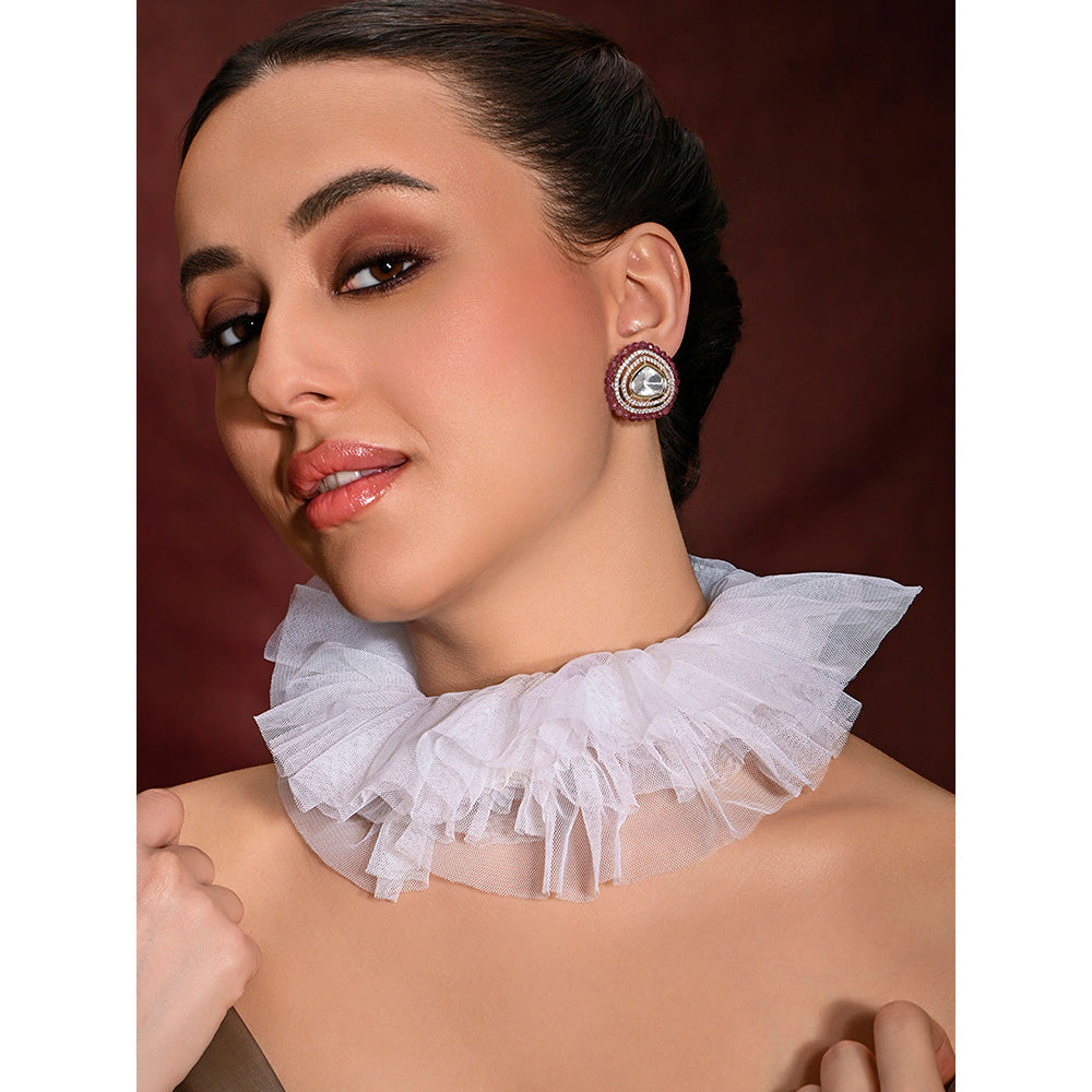 Joules By Radhika Zestful Red Stud Earrings