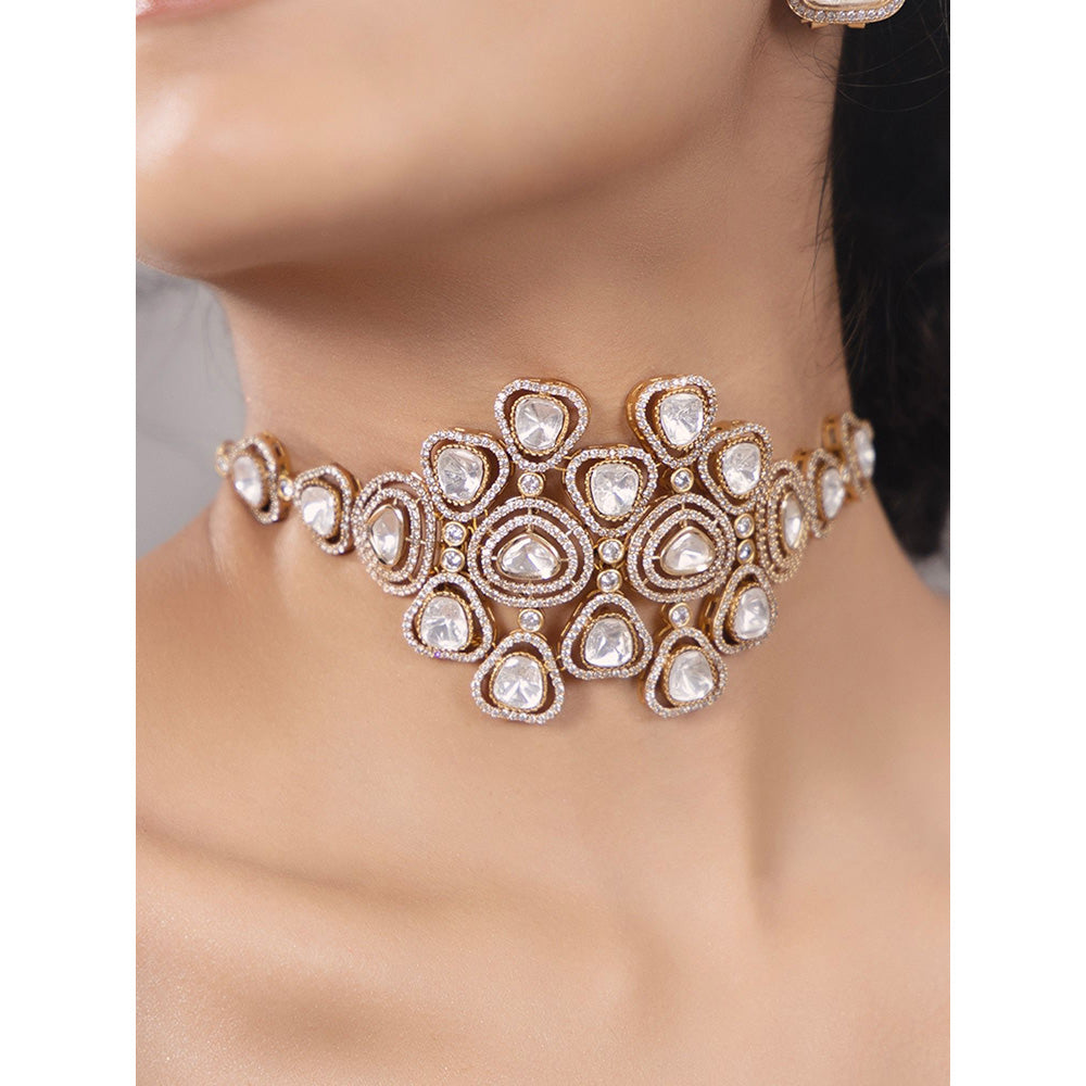 Joules By Radhika Polki-Pearl Elegant Choker Necklace