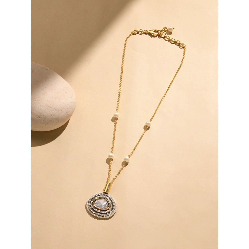Joules By Radhika Grand White Stone Necklace