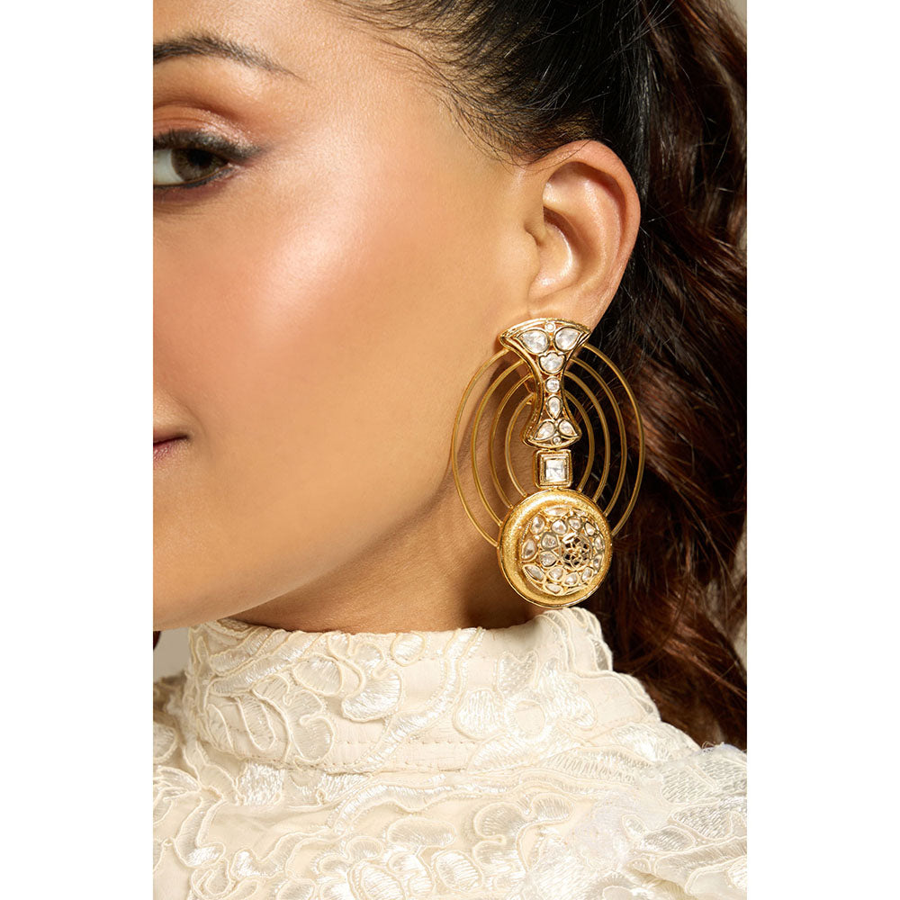 Joules By Radhika Elegance Kundan Drop Earrings
