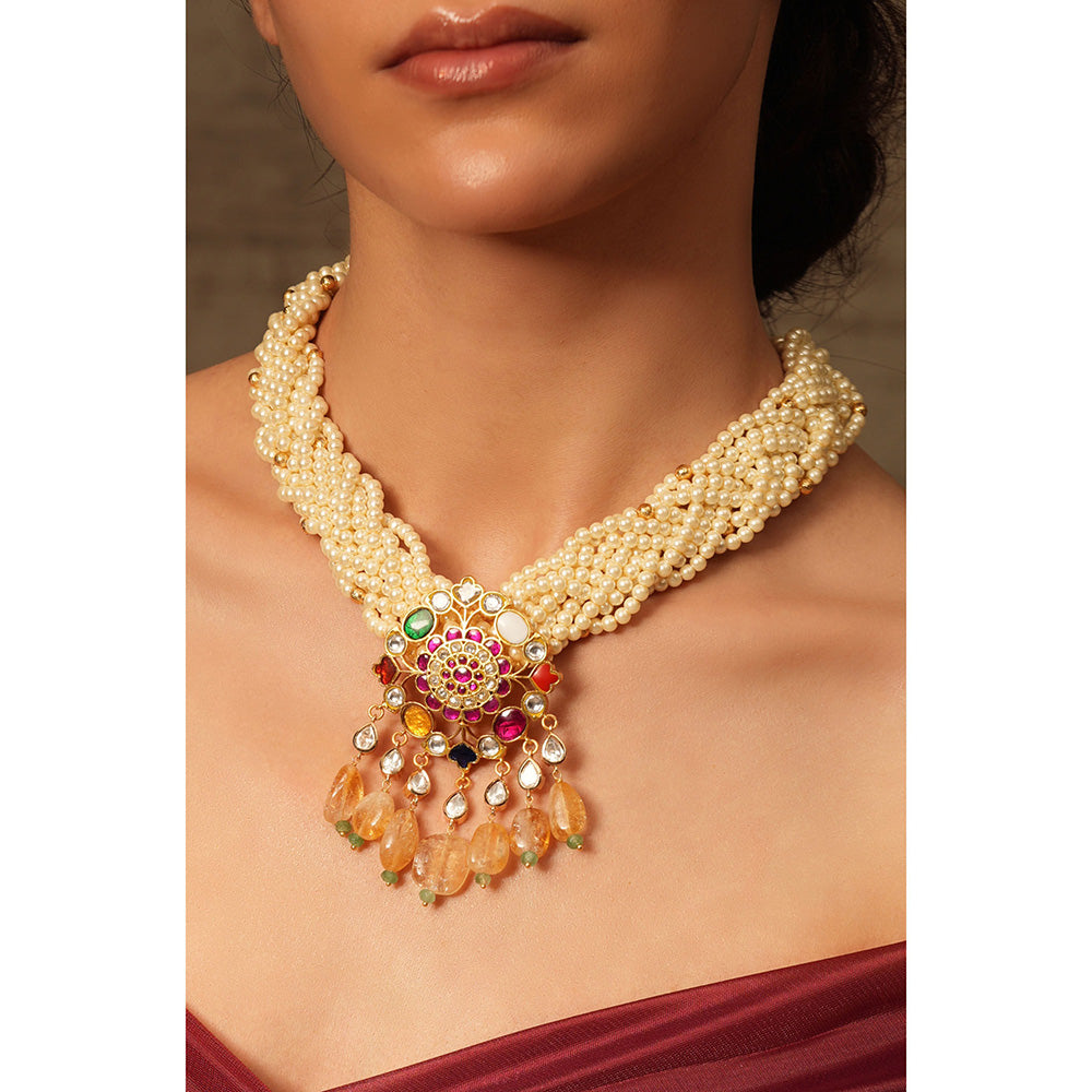 Joules By Radhika Multi-Color Twilight Majesty Beaded Necklace