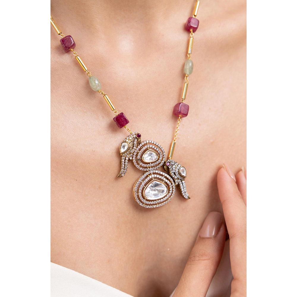 Joules By Radhika Divanshi Multi-Color Stone Studded Necklace