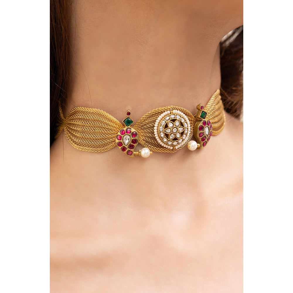 Joules By Radhika Shaila Multi-Color Kundan Studded Choker