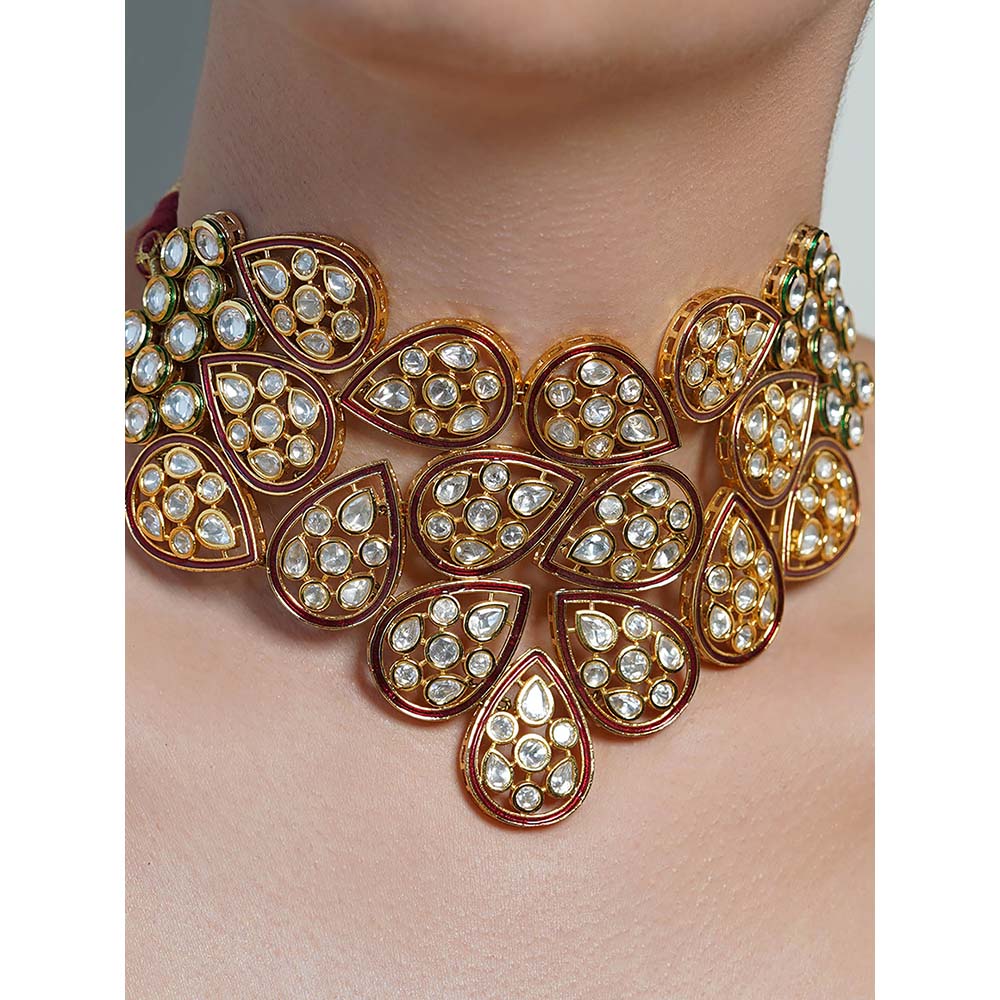 Joules By Radhika White Amber Bloom Teardrop Necklace