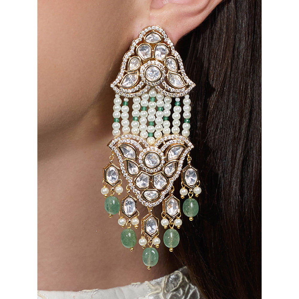 Joules By Radhika Multi-Color Opulent Pearl Cascade Earrings