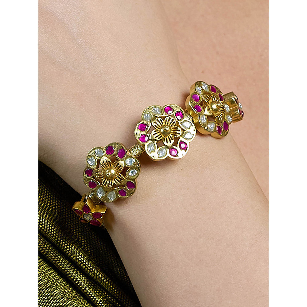 Joules By Radhika Multi-Color Verdant Glow Charm Bracelet
