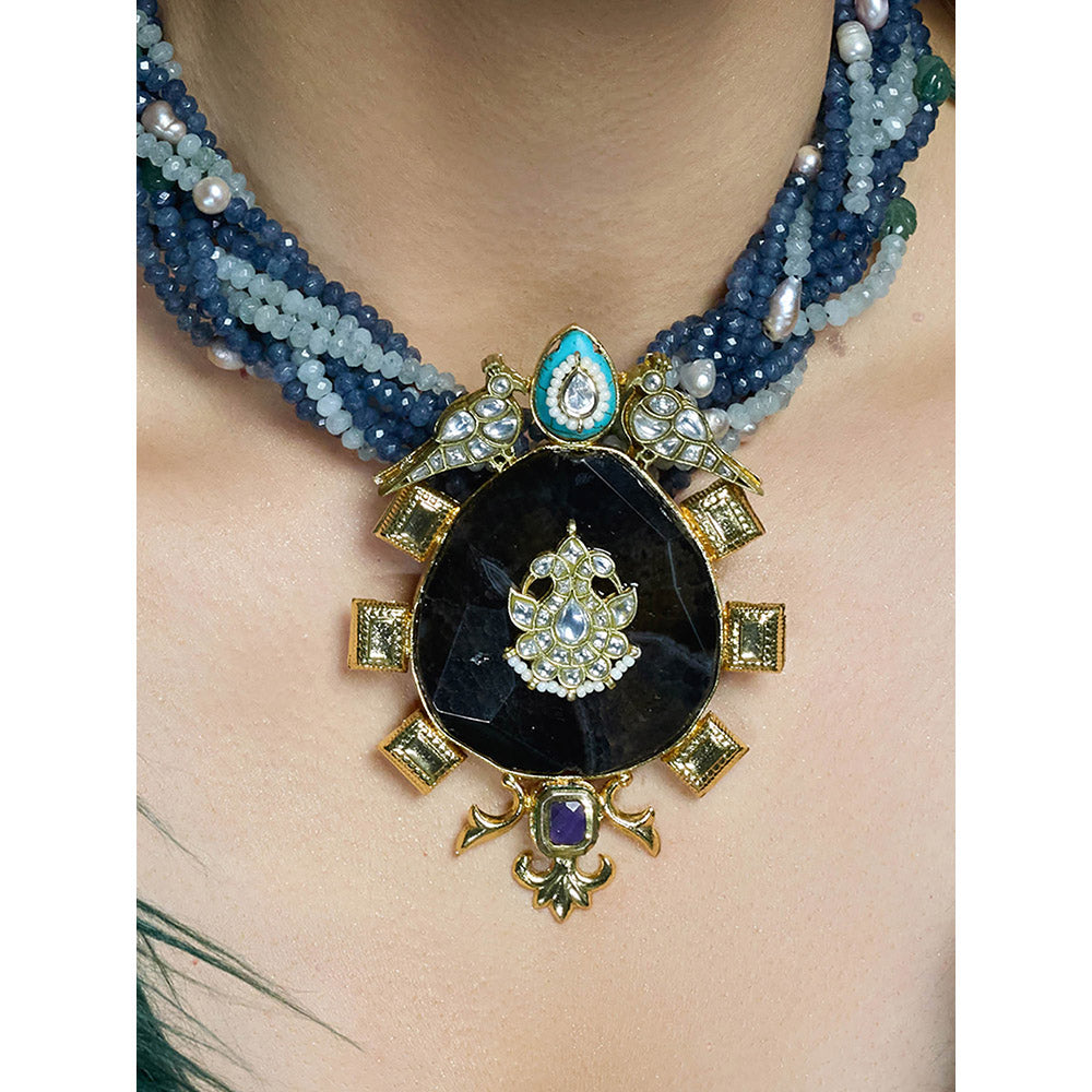 Joules By Radhika Blue Majestic Divine Pendant Necklace