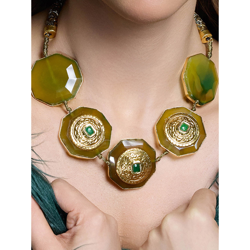 Joules By Radhika Green Majestic Enchant Necklace