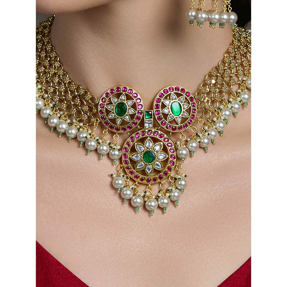 Joules By Radhika Multi-Color Meher Malika Bridal Necklace