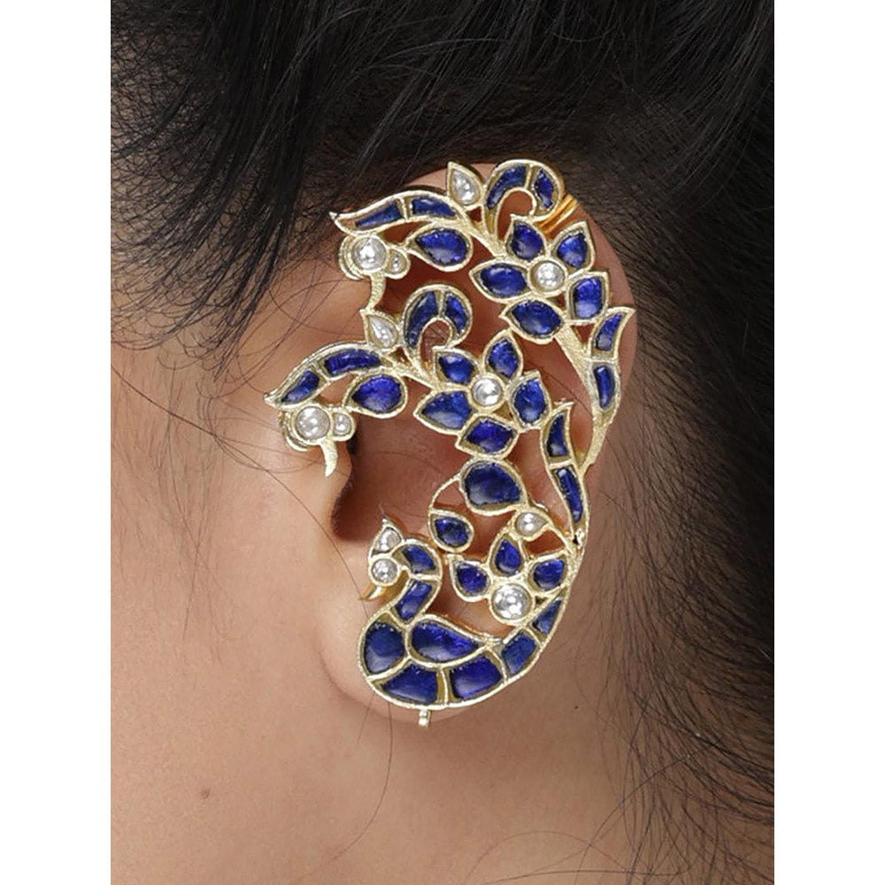 Joules By Radhika Indigo Bloom Ear Cuff