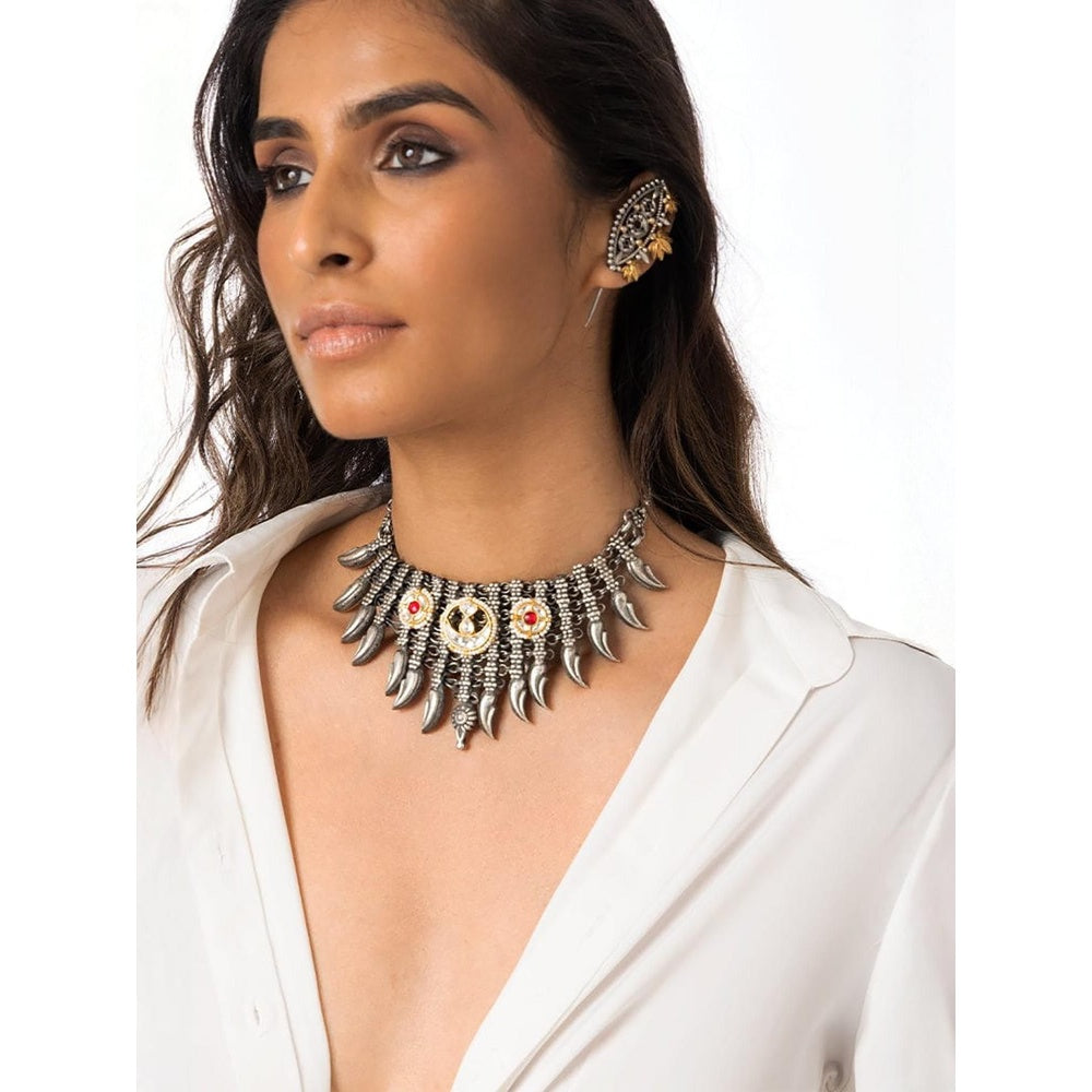 Joules By Radhika Ornate Tribal Statement Necklace