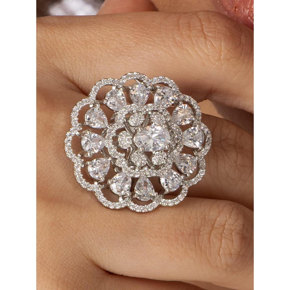 Joules By Radhika Floral Grace Ring