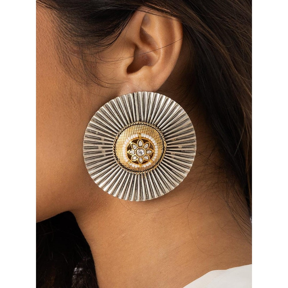Joules By Radhika Ornate Two-Part Studs Earrings