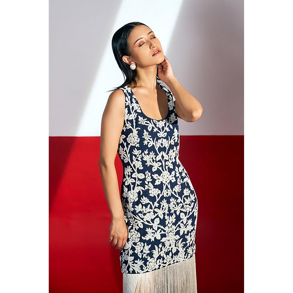 JUHI NANDA Multi-Color Pearl Dress with Tassels