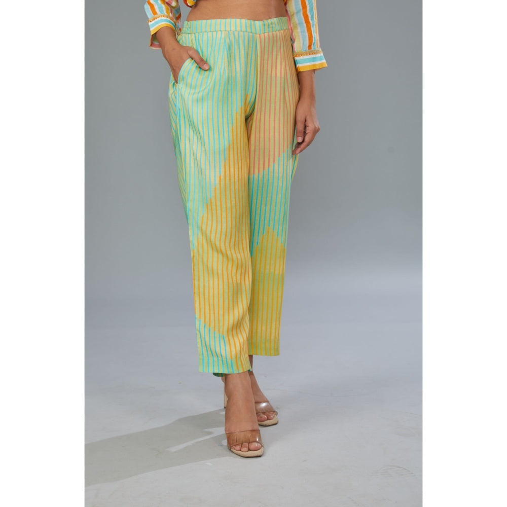 Kahani Lush Multi Color Floral Co-Ord (Set of 3)