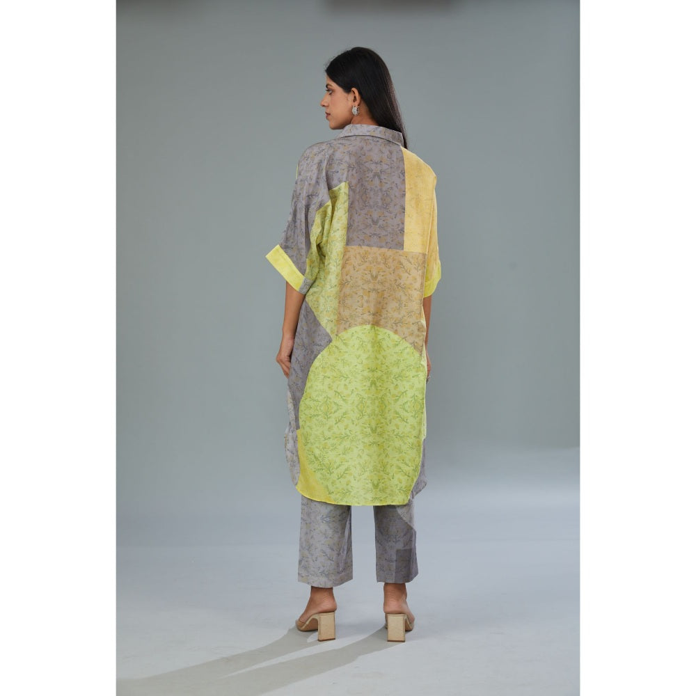Kahani Lush Grey Printed Co-Ord (Set of 2)