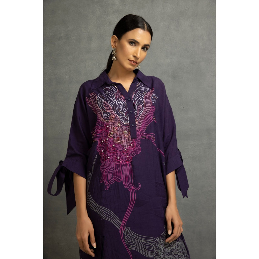 Kahani Lush Purple Printed Co-Ord (Set of 2)