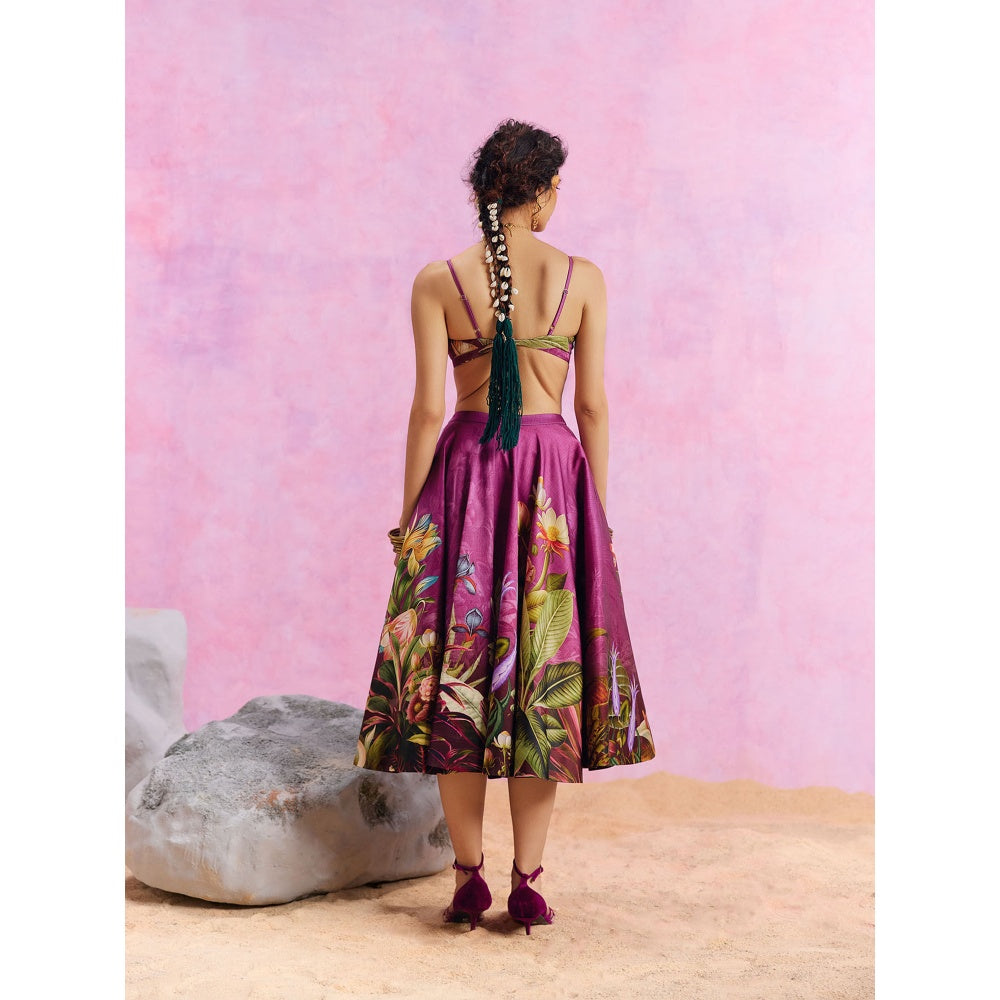 KALISTA Purple Amelia Skirt with Bustier (Set of 2)