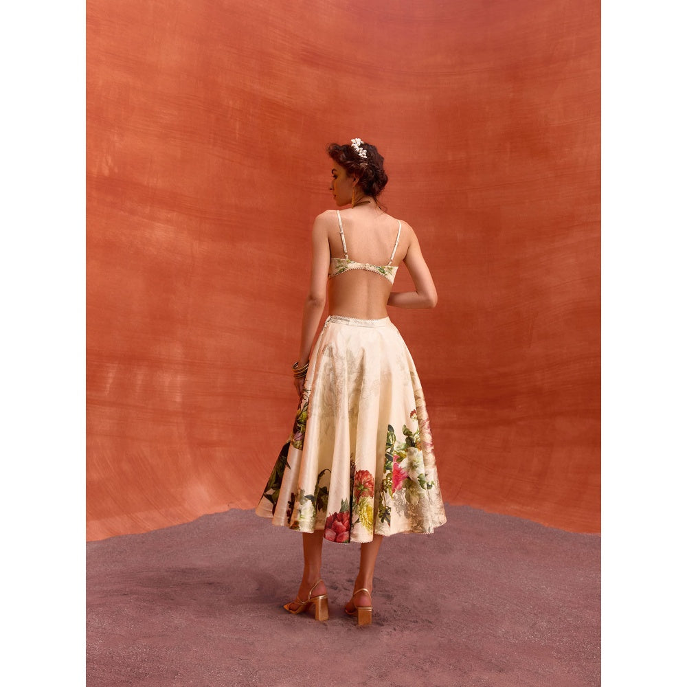 KALISTA Beige Melinda Skirt with Bustier (Set of 2)