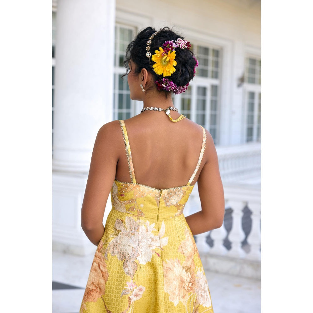 KALISTA Yellow Midi Dress