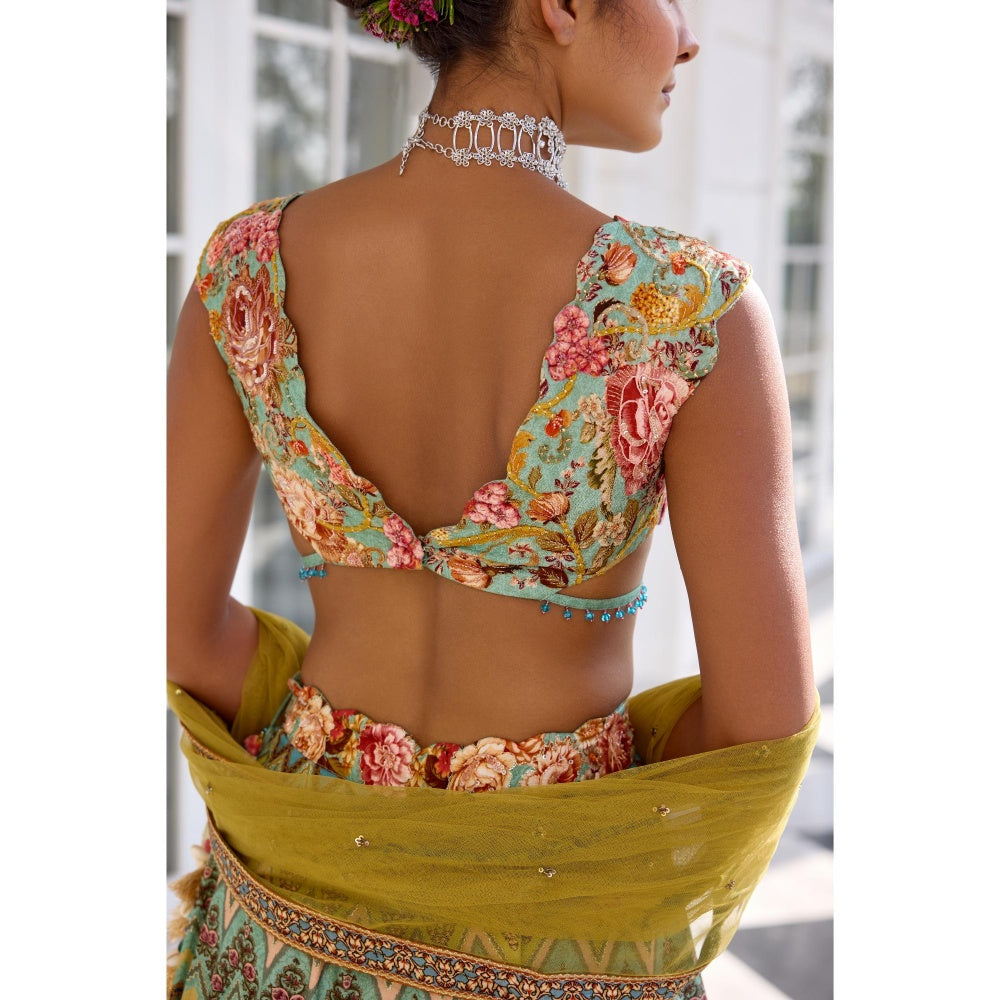 KALISTA Multi-Colour Lehenga with Blouse and Dupatta