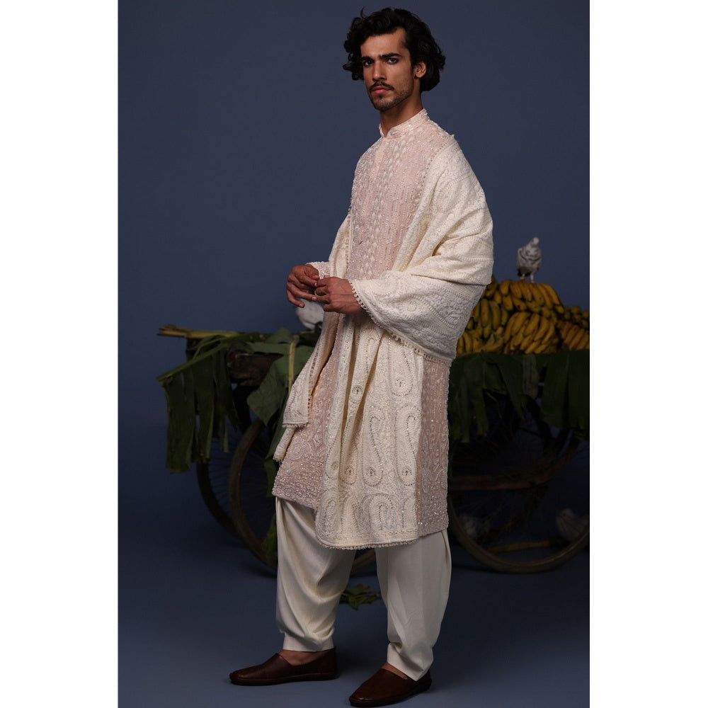 KALPRAAG Pink Viscose Embroidered Kurta with Salwar and Dupatta