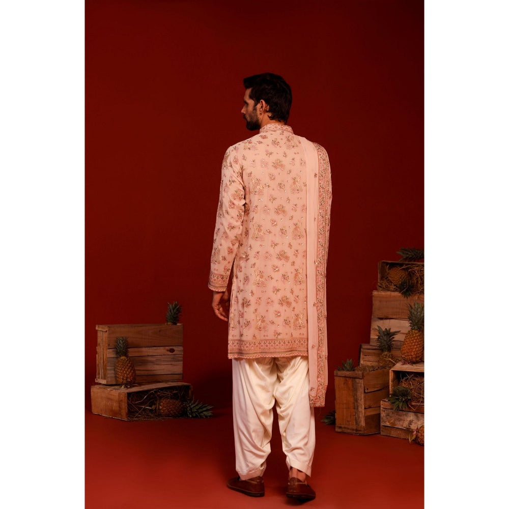 KALPRAAG Sainya Pink Kurta with Patiala Pant and Dupatta