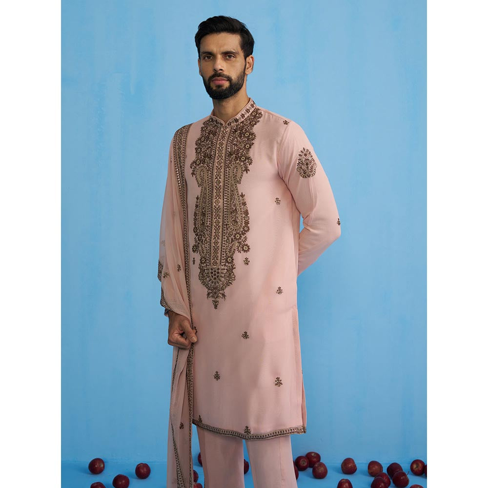 KALPRAAG Arabic Pink Kurta with Pant and Dupatta