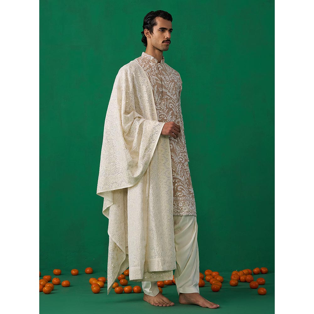 KALPRAAG Leaf Chiku Kurta with Patiyala and Dupatta