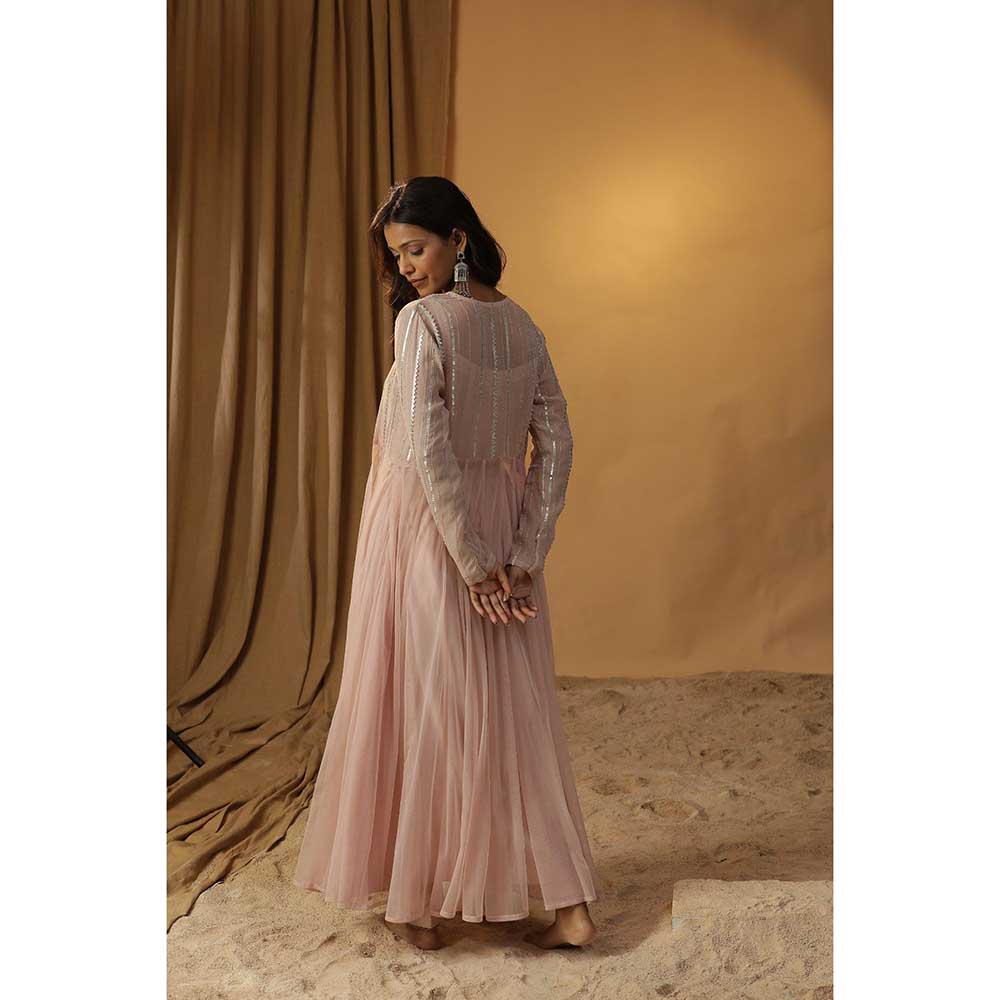 Arpita Sulakshana Pink Dress with Jacket (Set of 2)