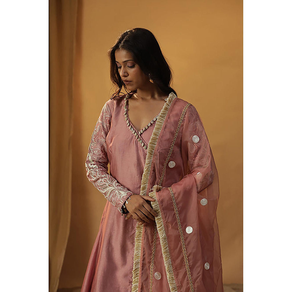 Arpita Sulakshana Pyazi Angrakha Kurta And Palazzos With Dupatta