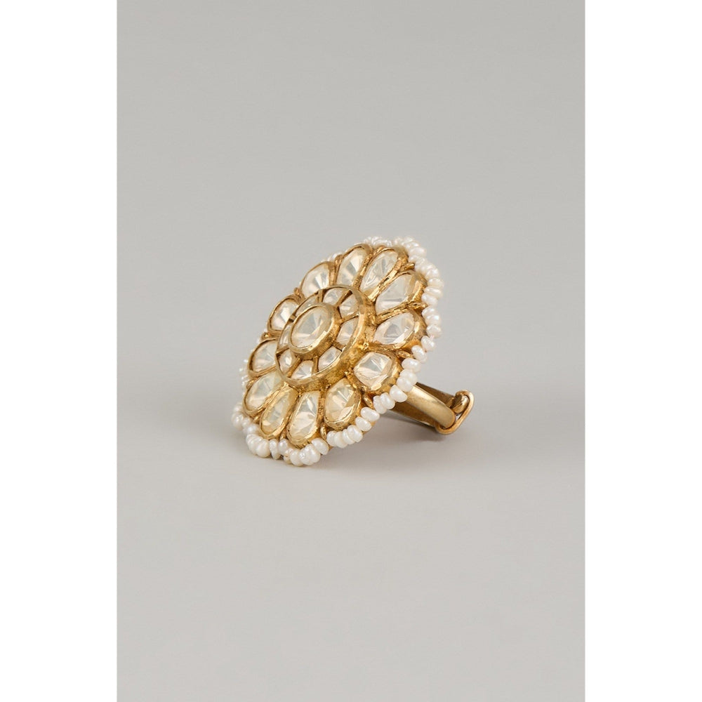 KARISA DESIGNS White Preet Moissanite Ring