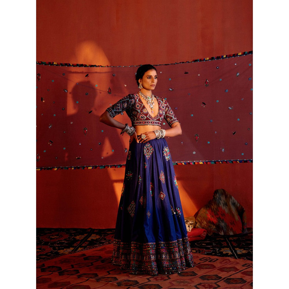 Karishma Khanduja Mustafa Multicolor Embellished Blouse