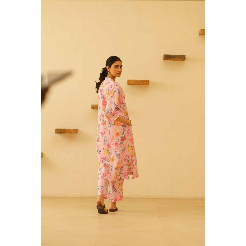 KAVANA Nisha Floral Print Kurta with Pant and Dupatta (Set of 3)