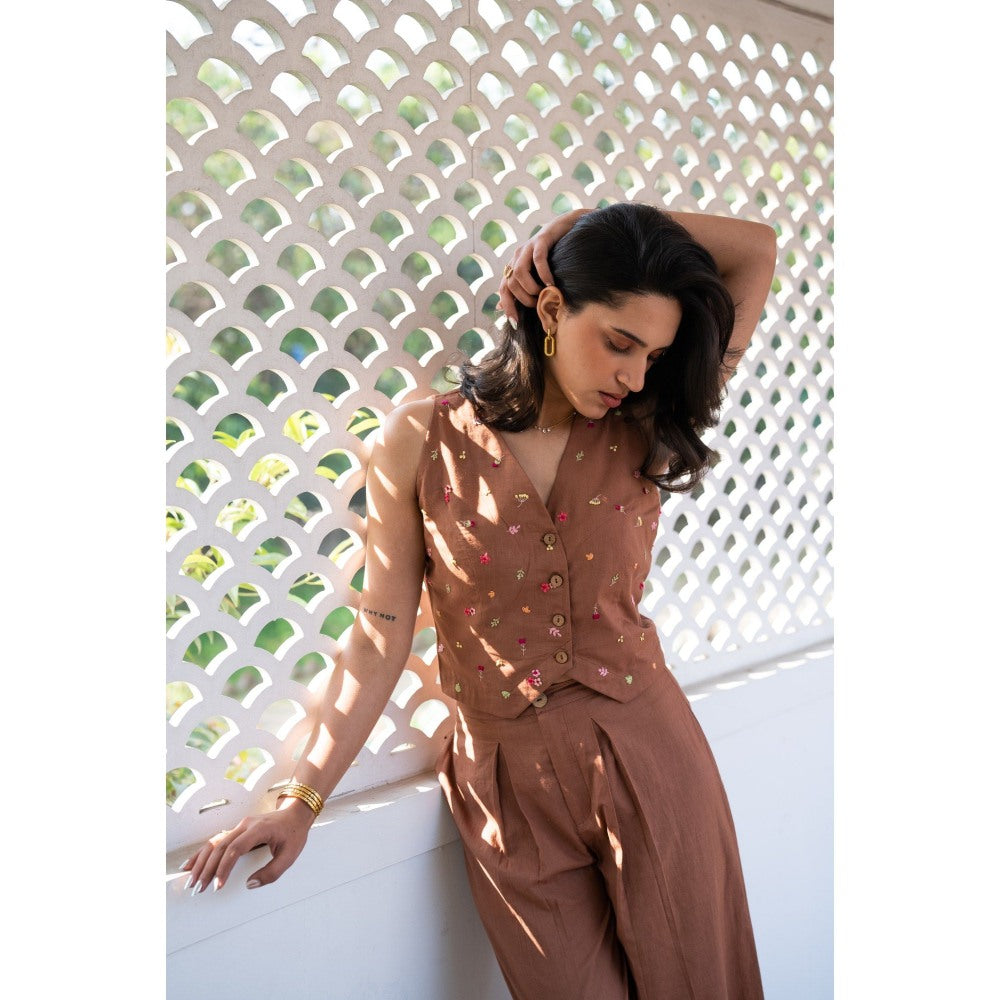 KAVANA Brown Lush Co-Ord (Set of 2)