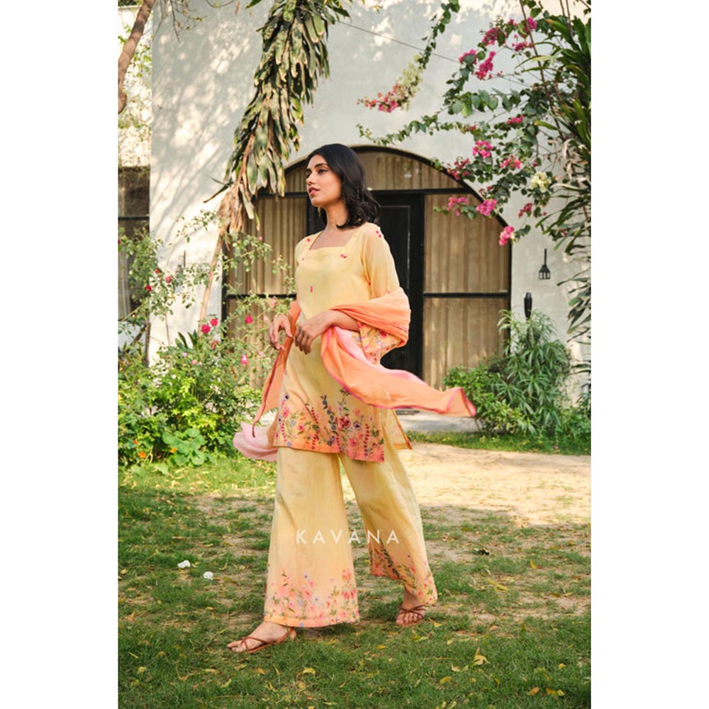 KAVANA Women Yellow Sandhya Dupatta