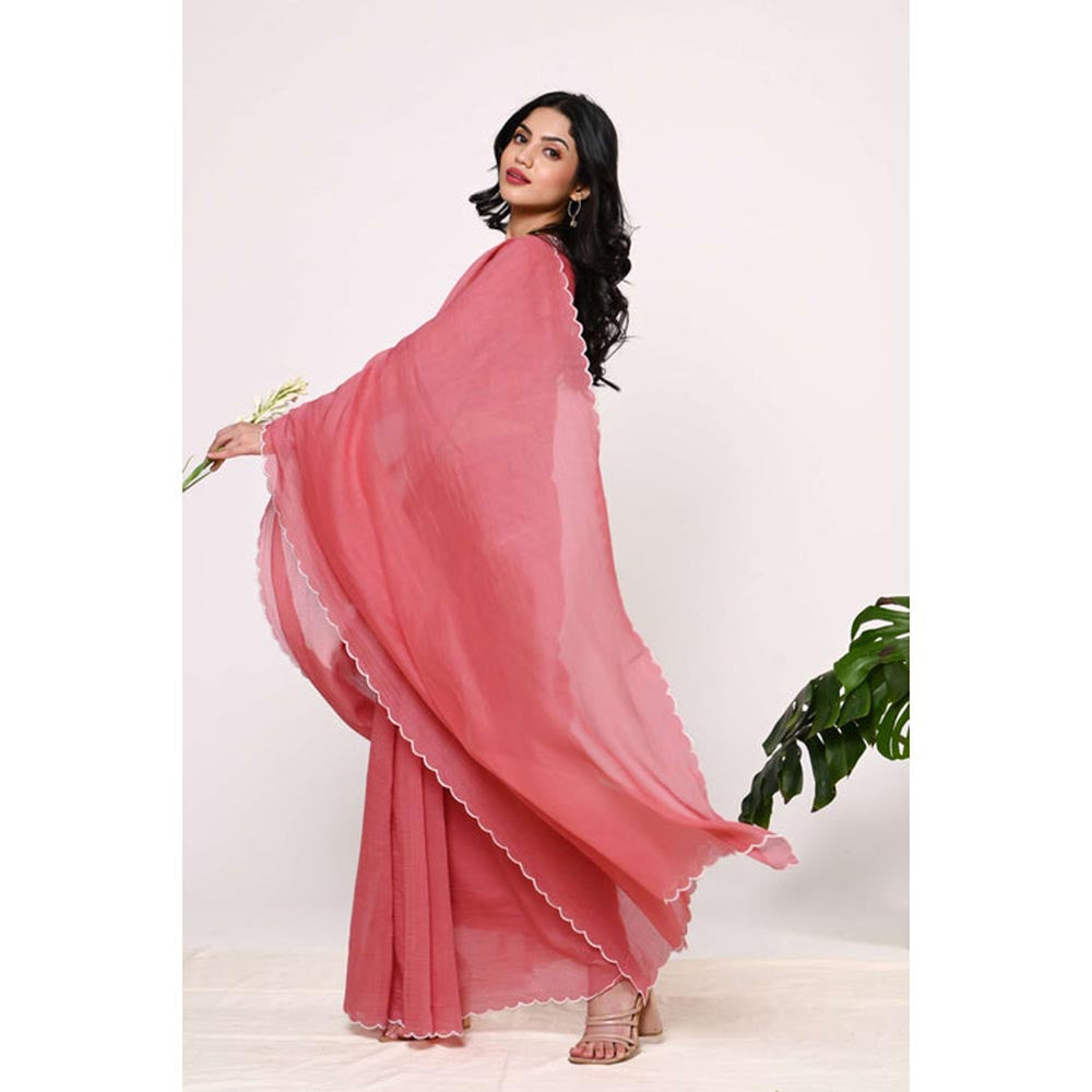 KAVANA Keya Pink Chanderi Saree