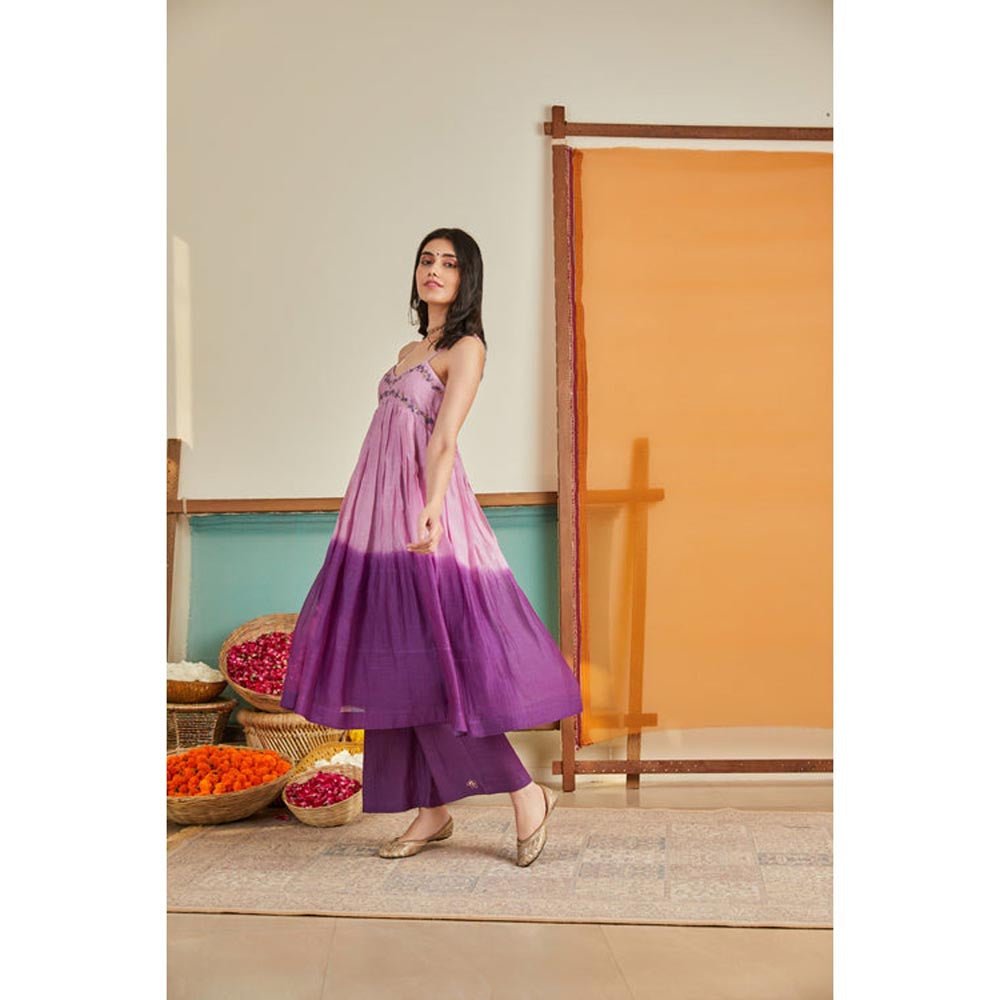 KAVANA Women Ombre Jaamni Kurta with Pant
