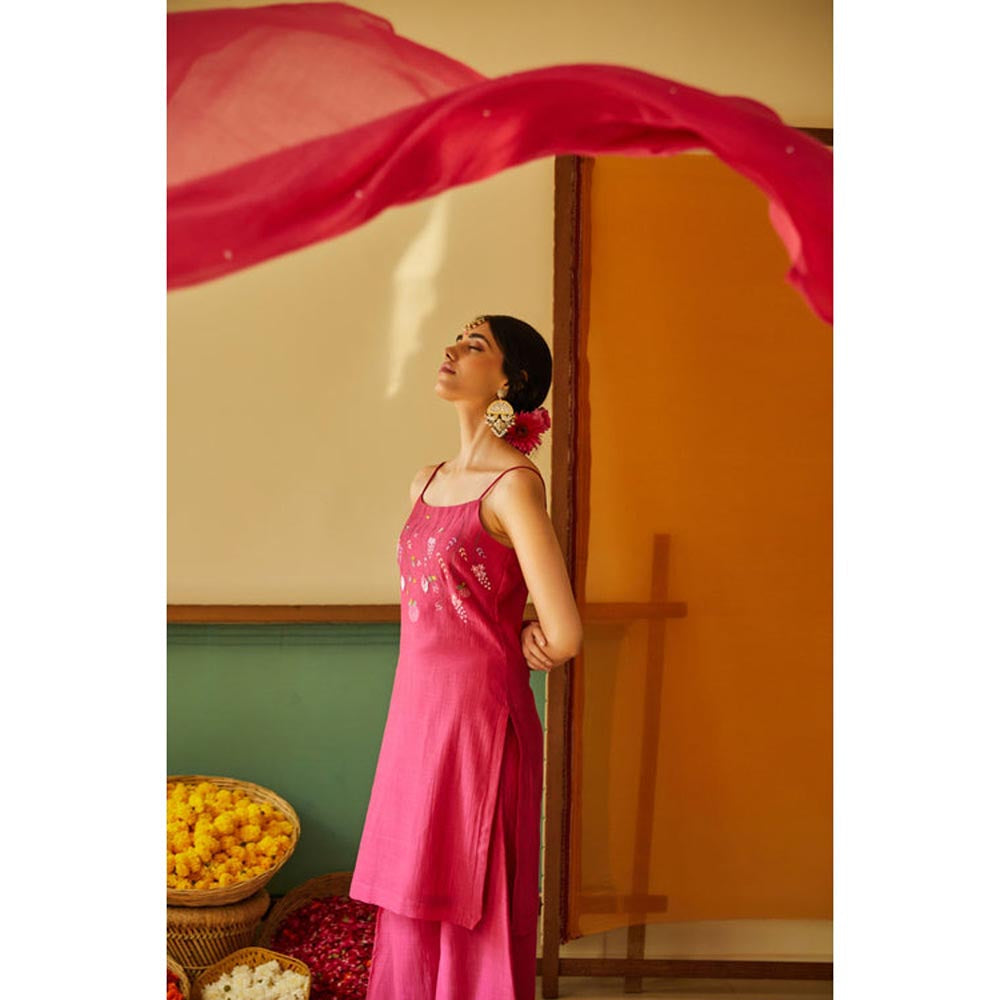 KAVANA Women Embroidered Gulzar Kurta with Palazzo