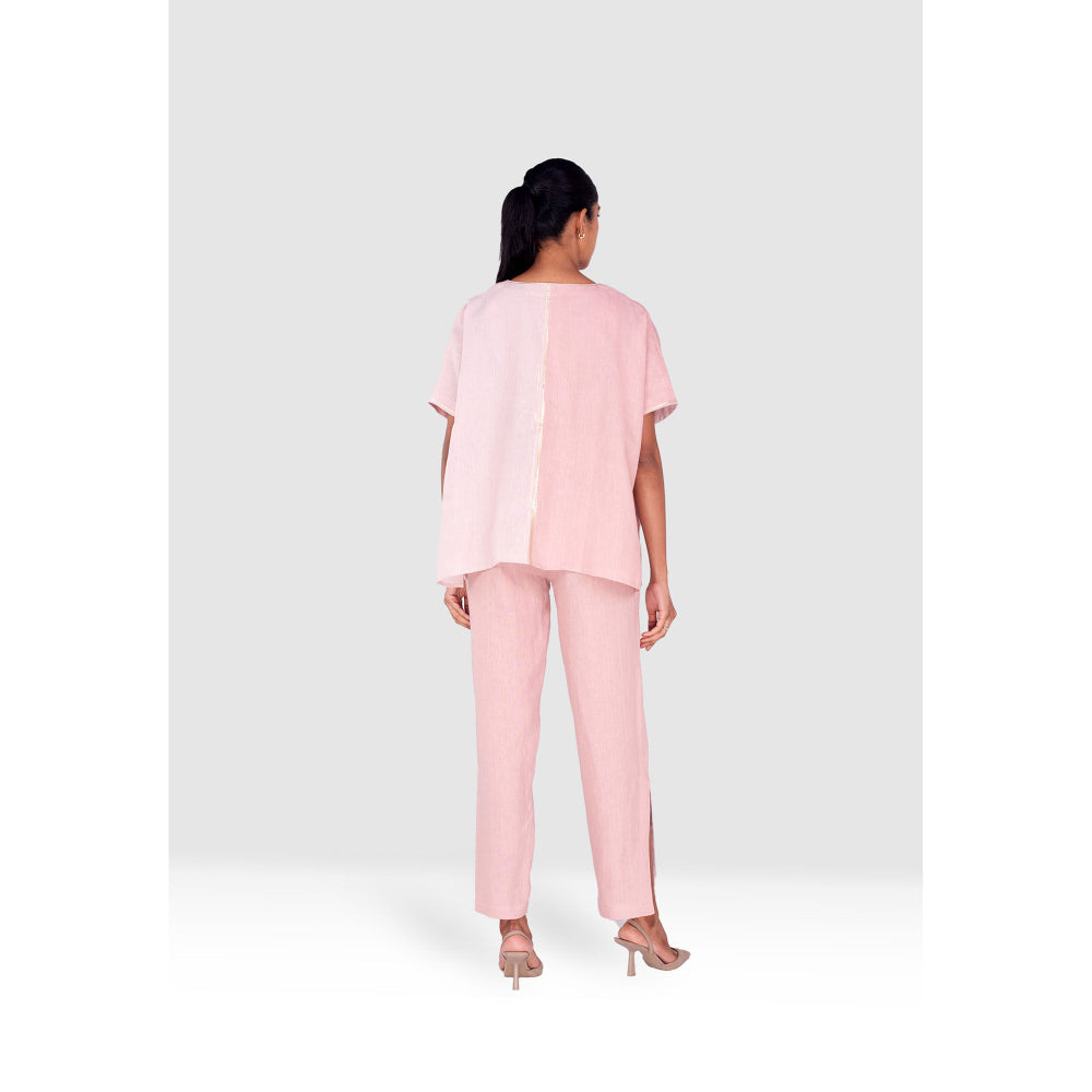 Kaveri Pink Gilded Edge Co-Ord (Set of 2)