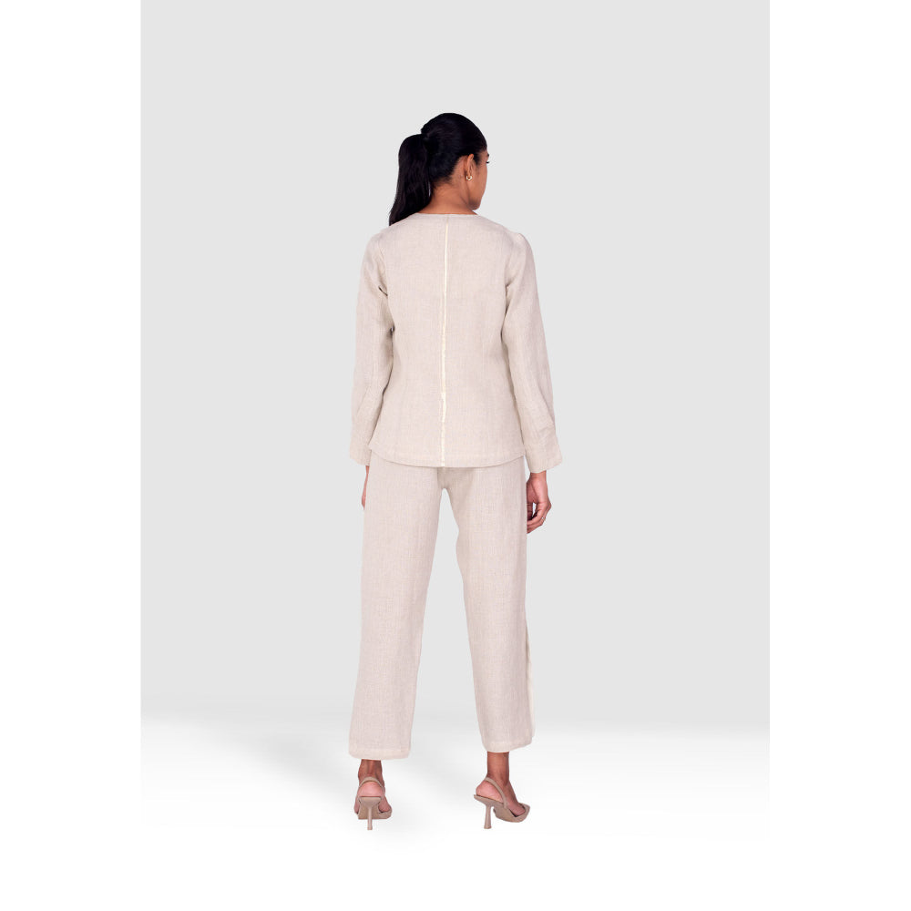 Kaveri Pink Gilded Edge Co-Ord (Set of 3)