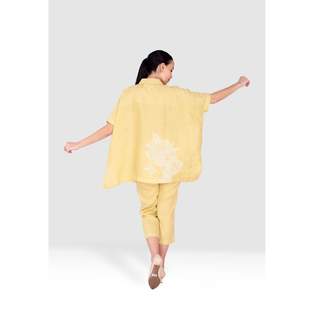 Kaveri Yellow Pindrop Square Co-Ord (Set of 2)