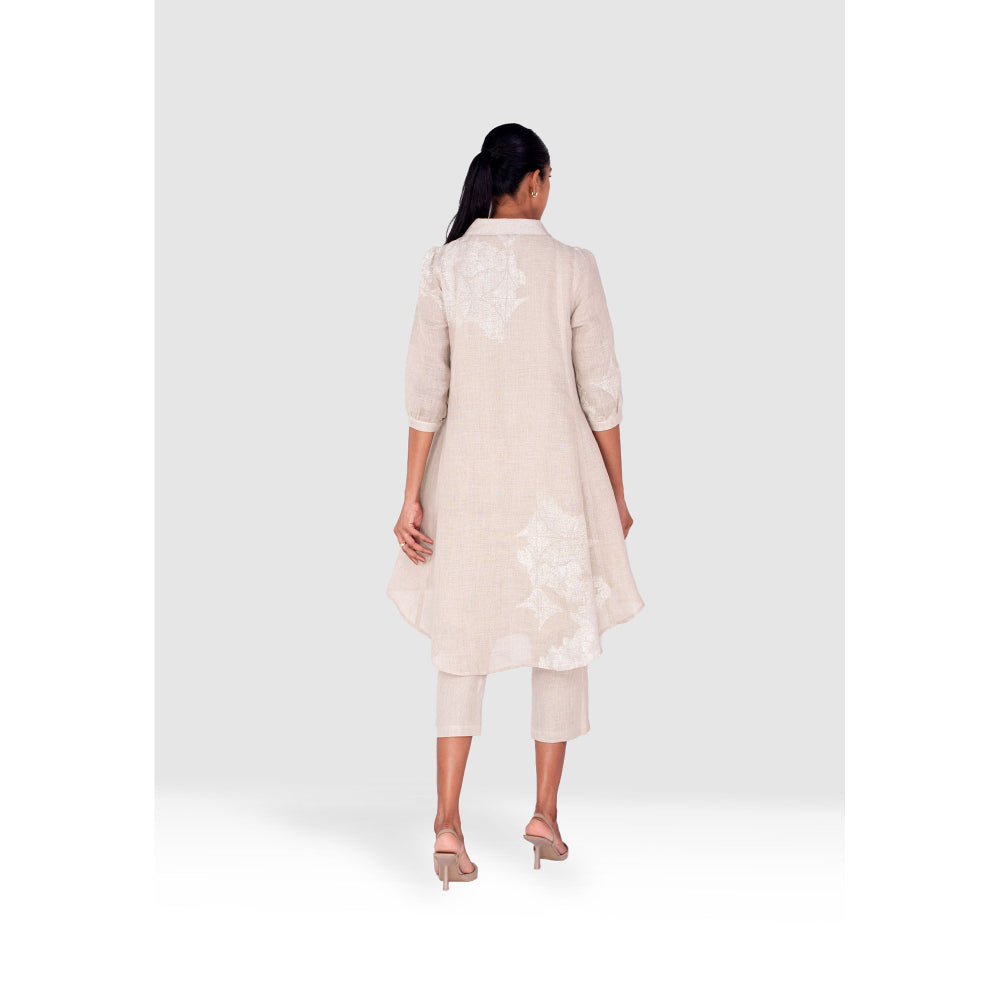 Kaveri Nude Pindrop Ice Cream Cone Kurta with Pant (Set of 2)