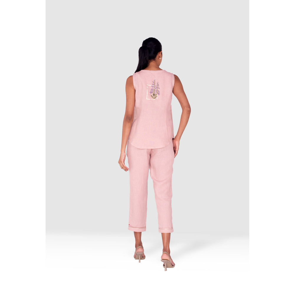 Kaveri Pink Flute Pipes Roots Co-Ord (Set of 2)