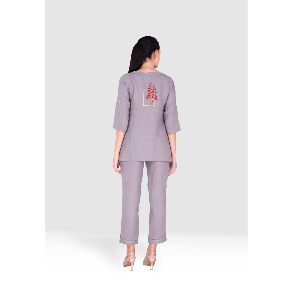 Kaveri Purple Flute Pipes Talia Co-Ord (Set of 2)