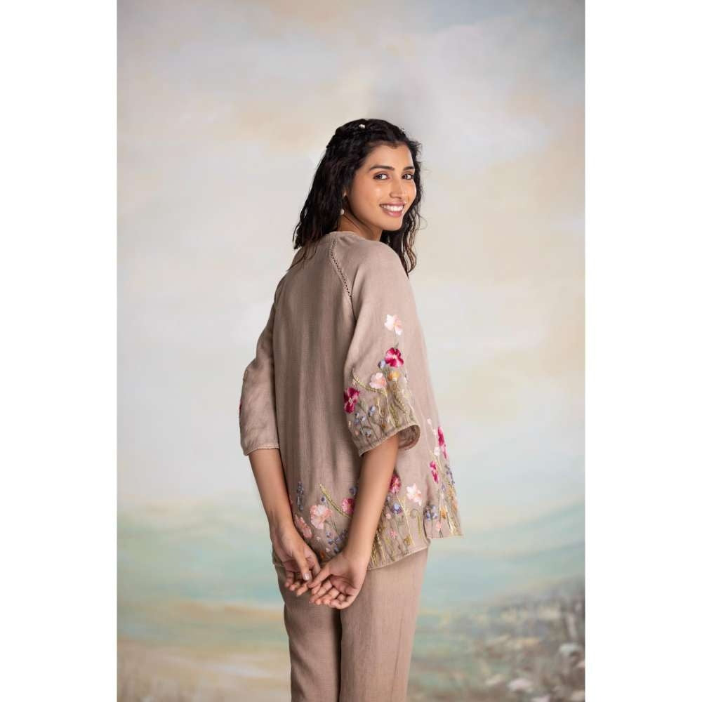 Kaveri Beige Meet Me In The Meadow Co-Ord (Set of 2)