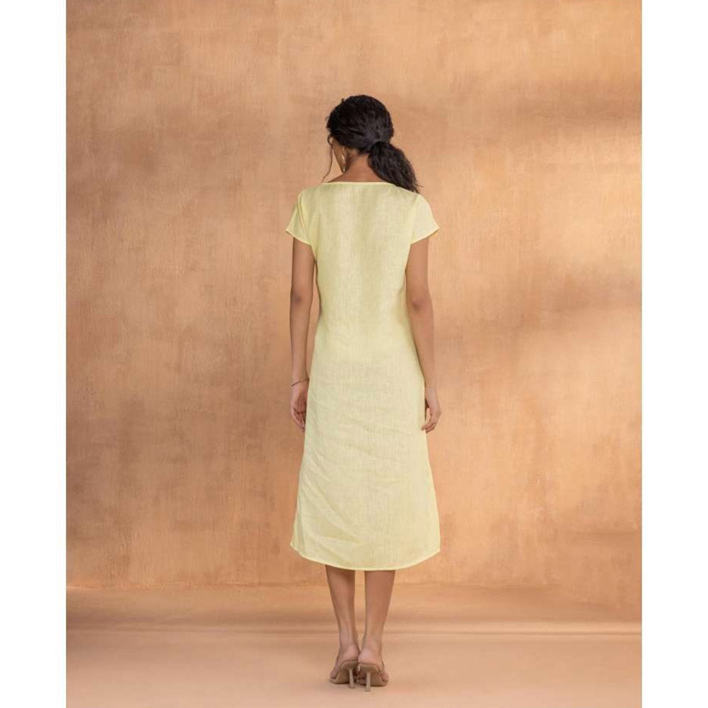Kaveri Yellow Golden Daisy Bow Dress