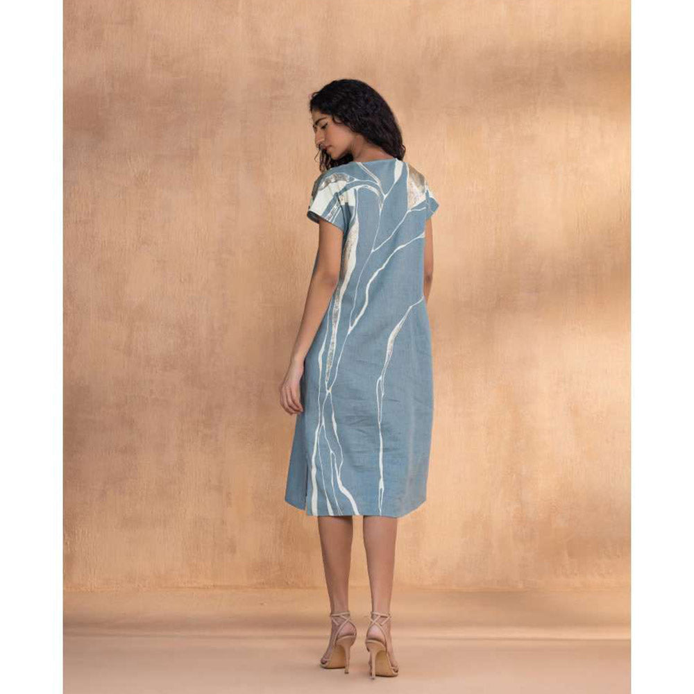Kaveri Blue Quantum Theory Wave Dress
