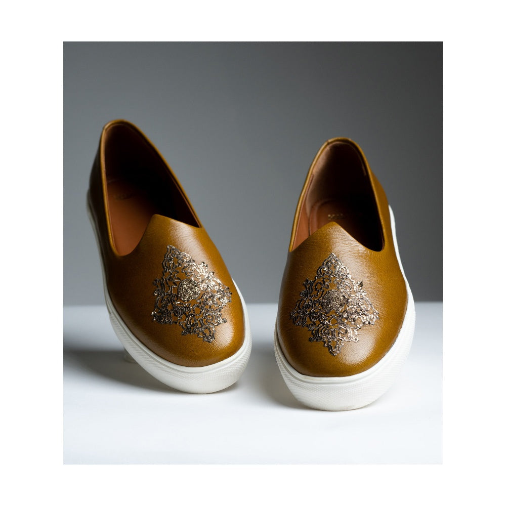 Kavith Sainaani Tan-Gold Wedding Sneaker